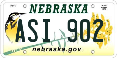 NE license plate ASI902