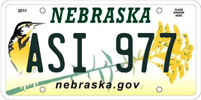 NE license plate ASI977