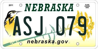 NE license plate ASJ079