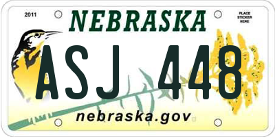 NE license plate ASJ448