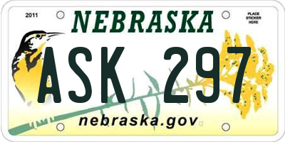NE license plate ASK297