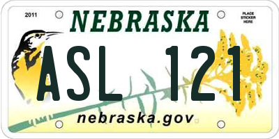 NE license plate ASL121