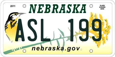 NE license plate ASL199