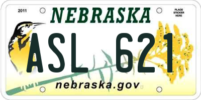 NE license plate ASL621
