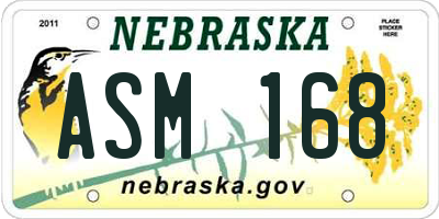 NE license plate ASM168