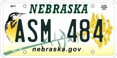NE license plate ASM484