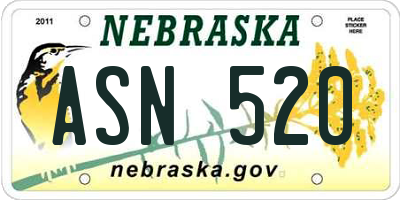 NE license plate ASN520