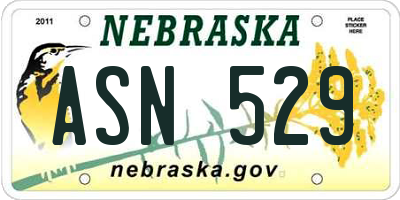 NE license plate ASN529