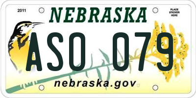 NE license plate ASO079