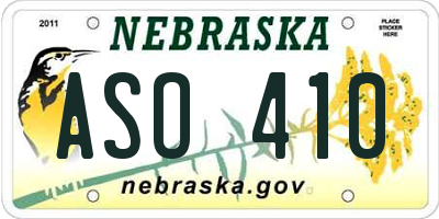 NE license plate ASO410