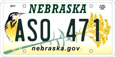 NE license plate ASO471
