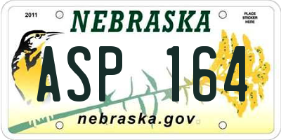 NE license plate ASP164