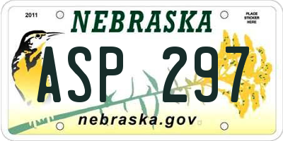 NE license plate ASP297