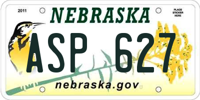 NE license plate ASP627
