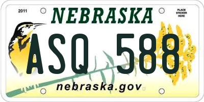 NE license plate ASQ588