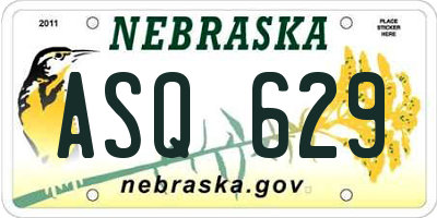 NE license plate ASQ629