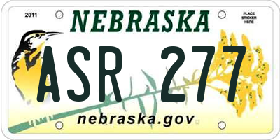 NE license plate ASR277