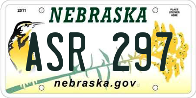 NE license plate ASR297