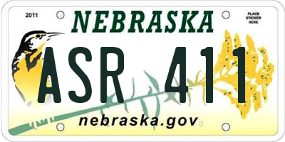 NE license plate ASR411