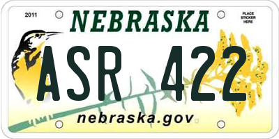 NE license plate ASR422