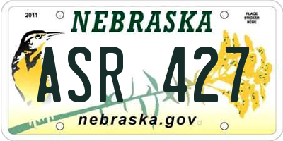 NE license plate ASR427