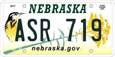 NE license plate ASR719