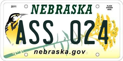 NE license plate ASS024