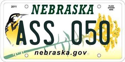 NE license plate ASS050