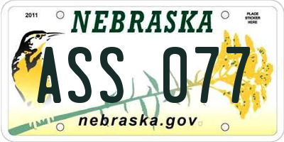 NE license plate ASS077