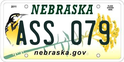 NE license plate ASS079
