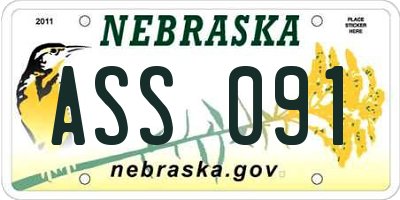 NE license plate ASS091