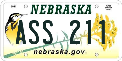 NE license plate ASS211