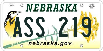 NE license plate ASS219