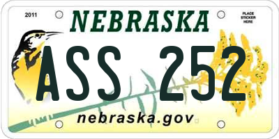 NE license plate ASS252