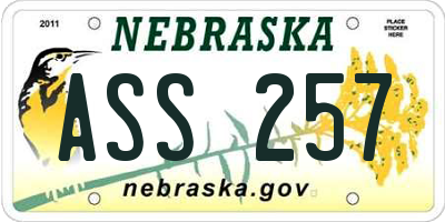 NE license plate ASS257