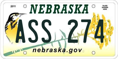NE license plate ASS274