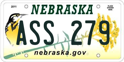 NE license plate ASS279