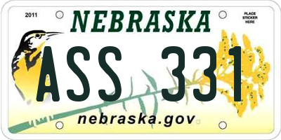 NE license plate ASS331