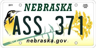 NE license plate ASS371