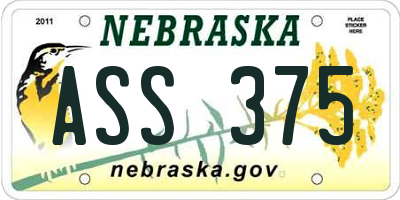 NE license plate ASS375