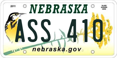 NE license plate ASS410