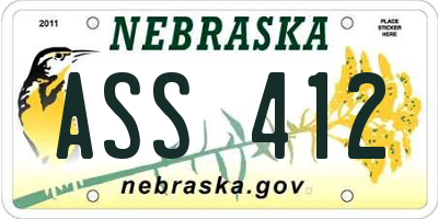 NE license plate ASS412
