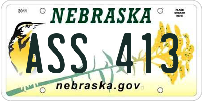 NE license plate ASS413