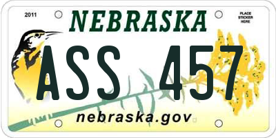 NE license plate ASS457