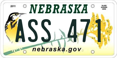 NE license plate ASS471