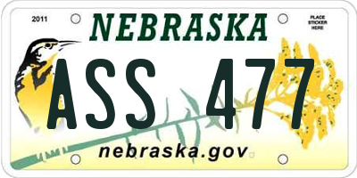 NE license plate ASS477