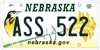 NE license plate ASS522