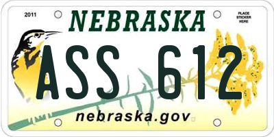 NE license plate ASS612