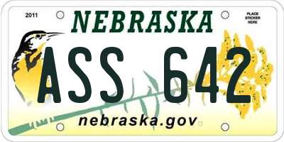 NE license plate ASS642