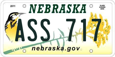 NE license plate ASS717